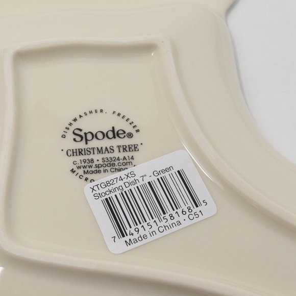 Spode Christmas Tree Stocking Dishes New in Box - Picture 7 of 11